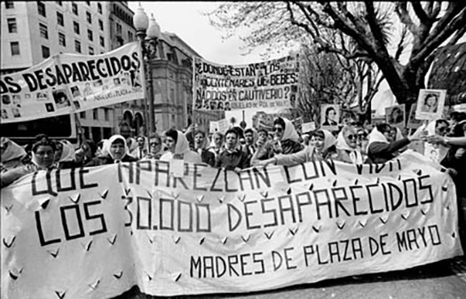 Black and white image of a resistance march