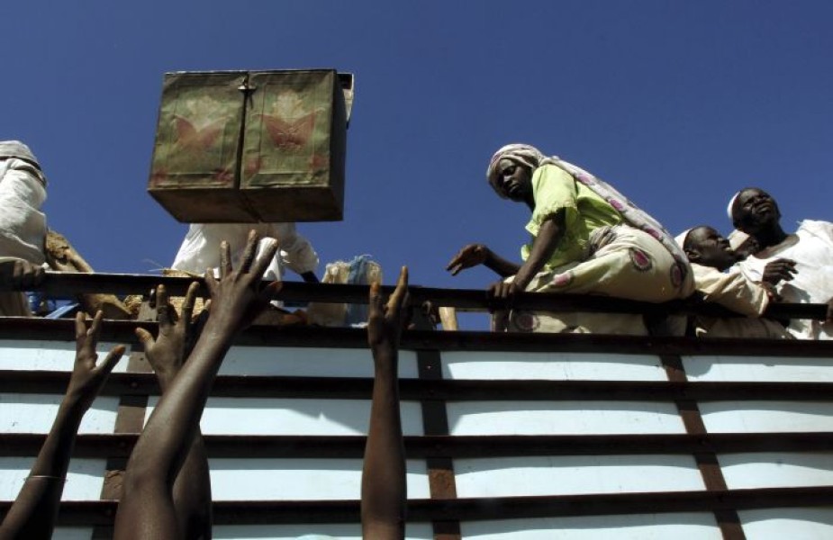 Image of Darfur villages that have been pillaged and burned, leaving many thousands displaced. 